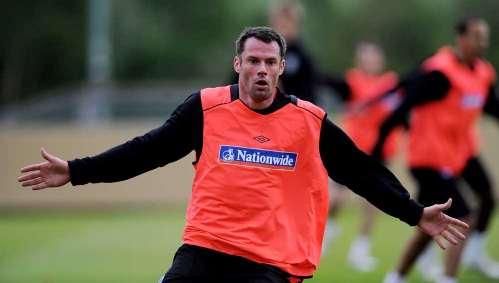 Jamie Carragher trains in Austria
